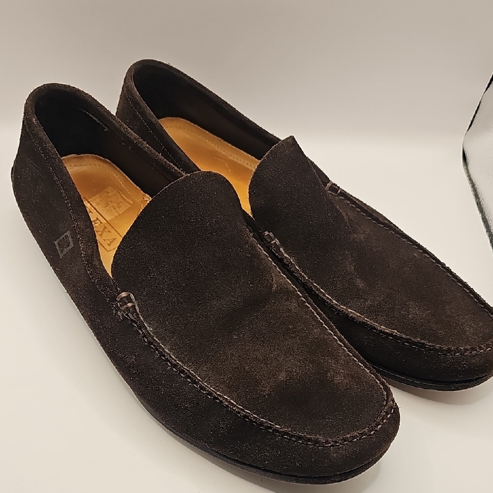 Flexa Mens Suede Loafers Size 10 Brown.